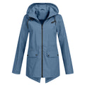 Women’s Water-Resistant Jacket with Zipper and Hood – Casual Outerwear