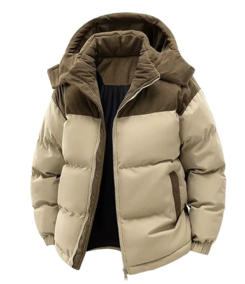 Solinia Fashion Quilted Men’s Winter Jacket with Hood