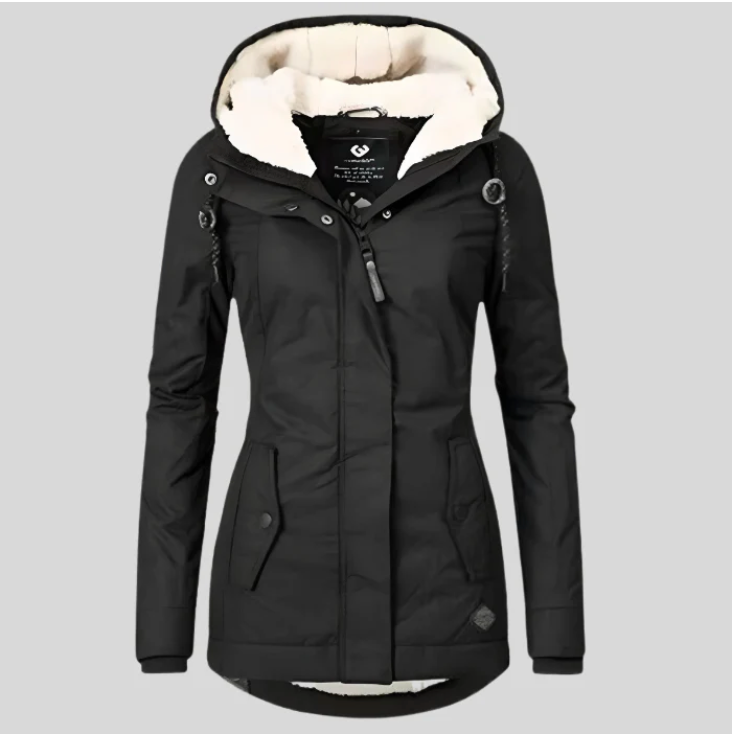 Women’s Long Winter Coat Lili – Windproof, Warm Outerwear with Hood