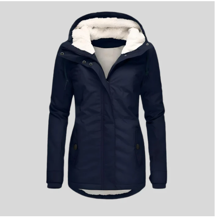 Women’s Long Winter Coat Lili – Windproof, Warm Outerwear with Hood