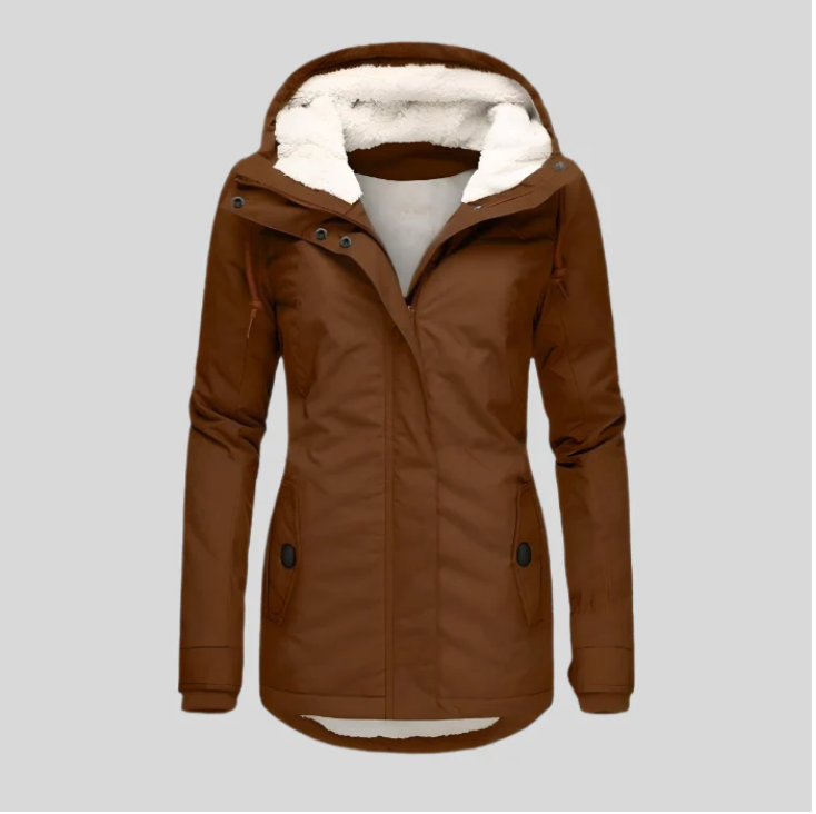Women’s Long Winter Coat Lili – Windproof, Warm Outerwear with Hood